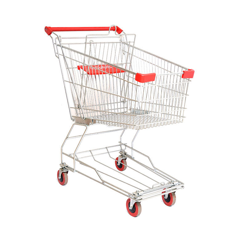 Pvc Ordinary Red Wheel Shopping Cart