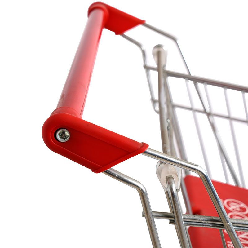 Pvc Ordinary Red Wheel Shopping Cart