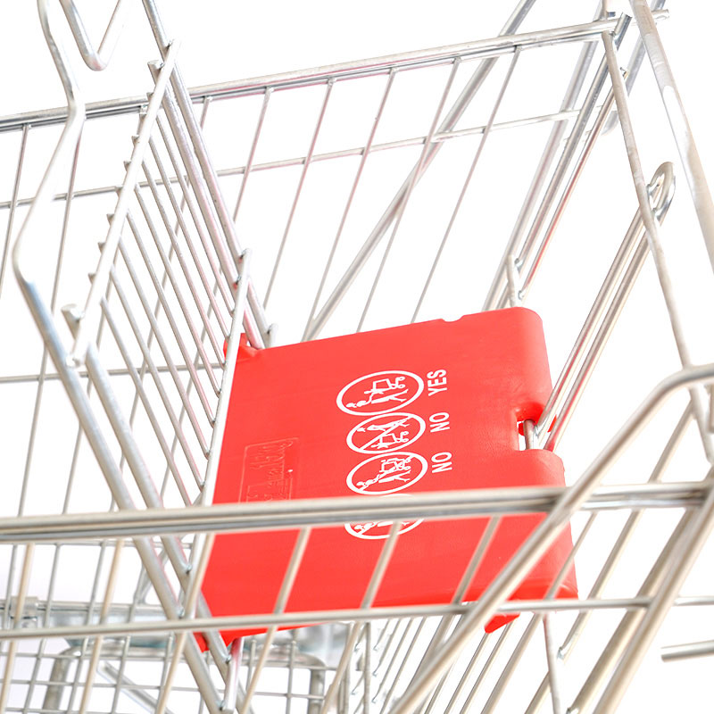 Pvc Ordinary Red Wheel Shopping Cart
