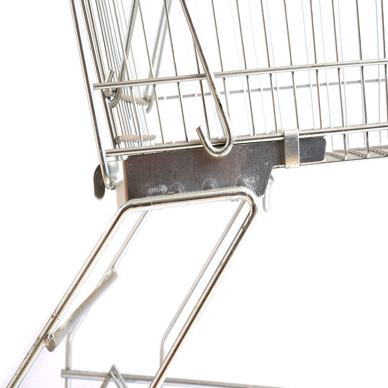 Portable Chrome Plated Supermarket Cart Trolley