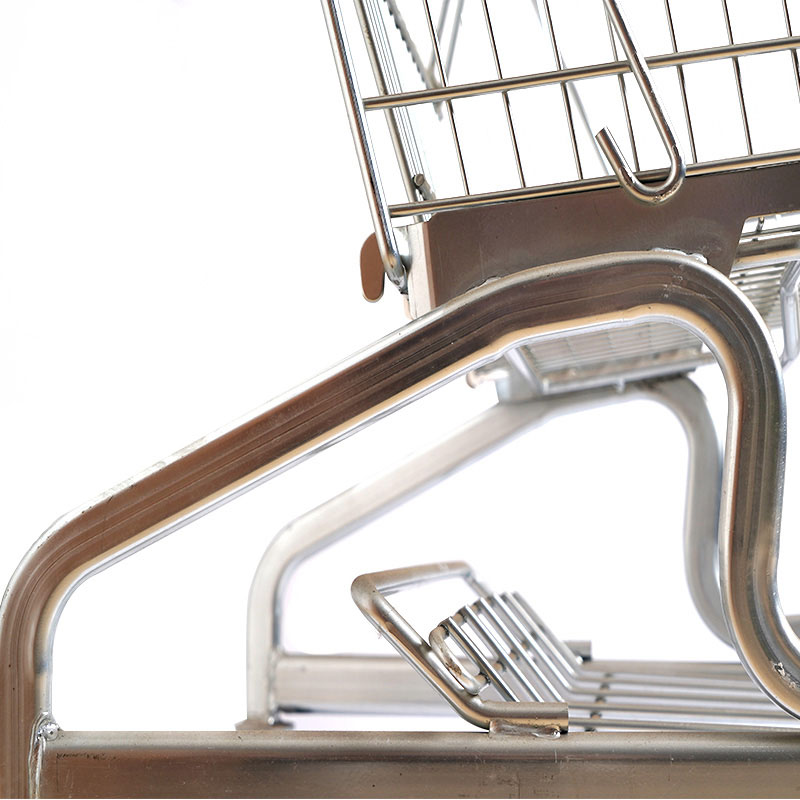 Durable 4'' Pu Wheels Shopping Cart
