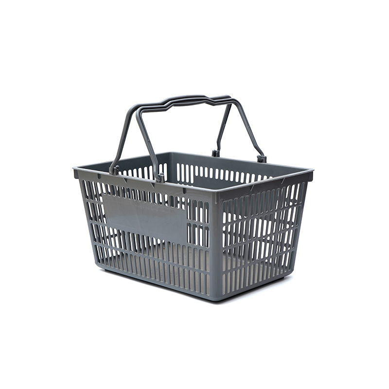Supermarket Two-handle Shopping Plastic Basket