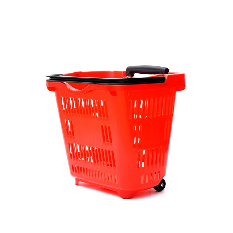 Supermarket Eco-friendly Plastic Trolley Shopping Basket