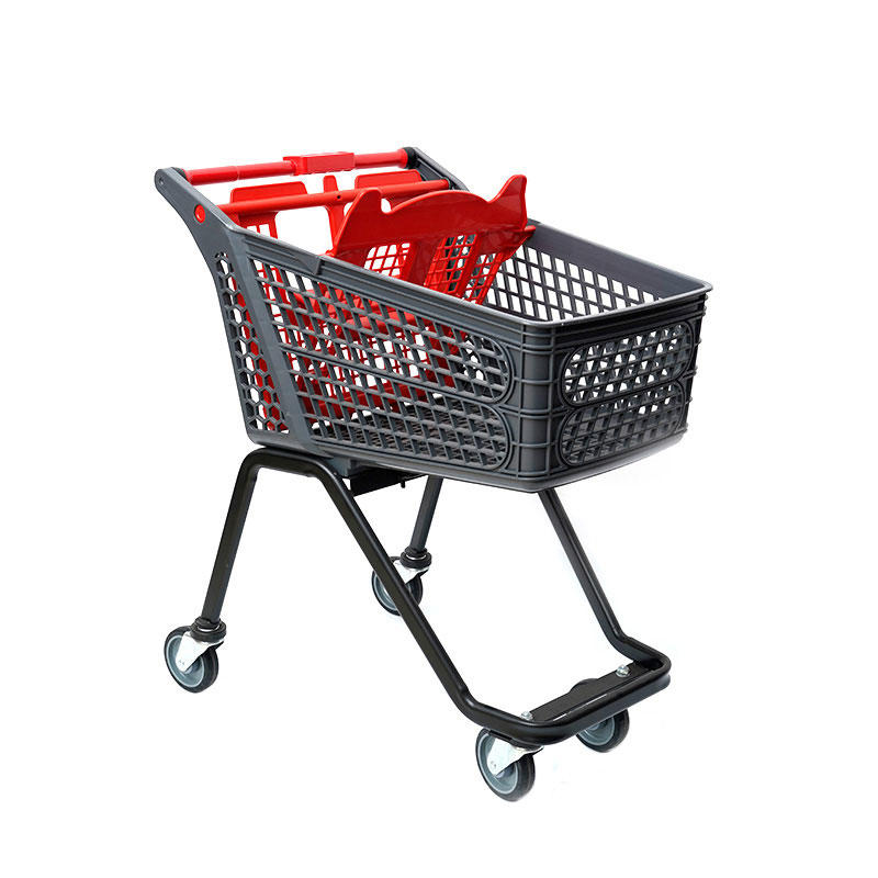 XC-PST-1. Plastic shopping cart + supermarket shopping easy to use shopping plastic custom color fixed specifications