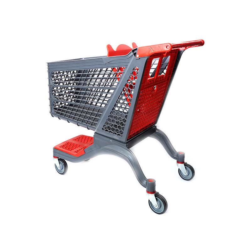XC-PST-2. Plastic shopping cart + supermarket shopping easy to use shopping plastic custom color fixed specifications